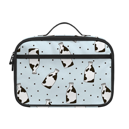 Cow Milk Bottle Pattern Print Portable Lunch Bag