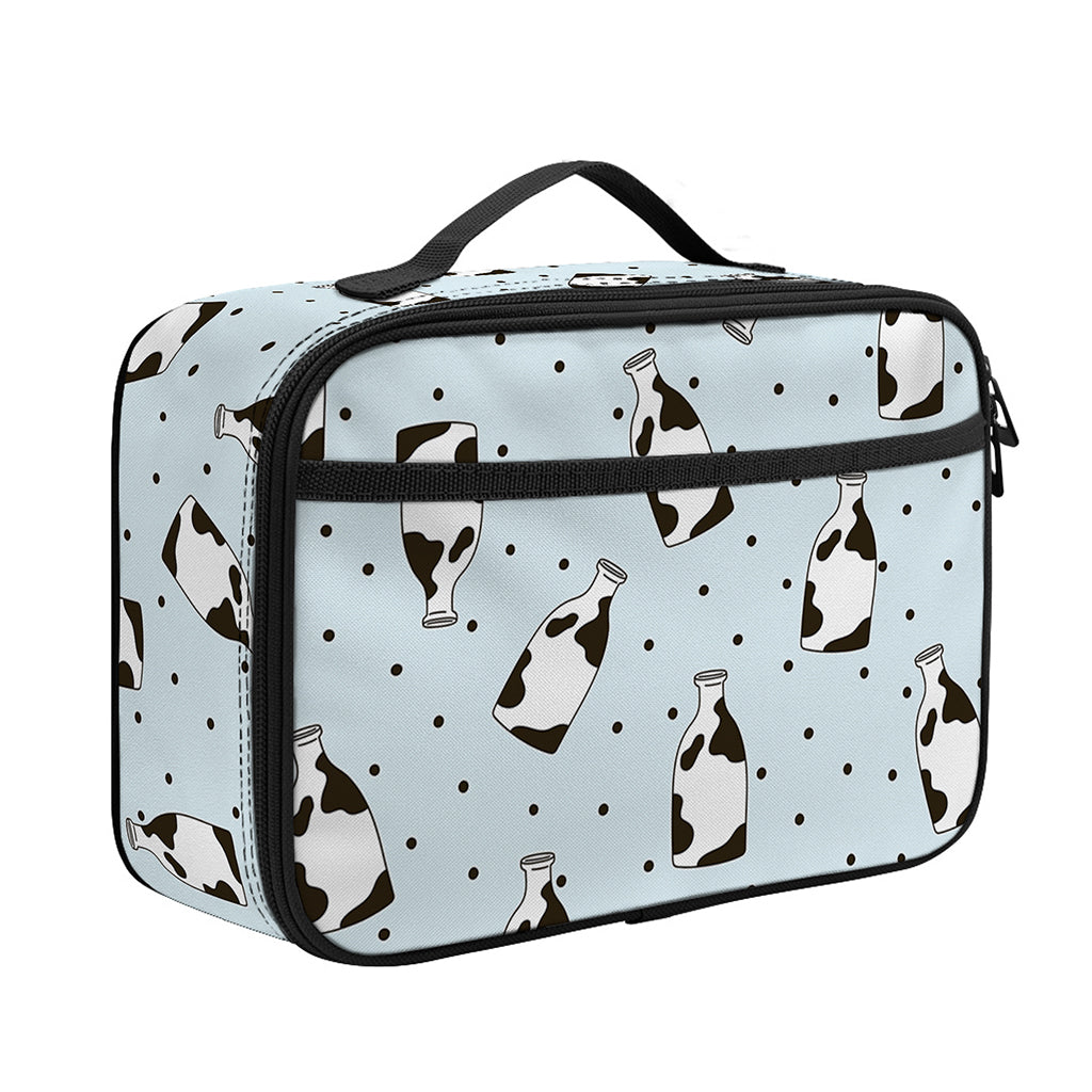 Cow Milk Bottle Pattern Print Portable Lunch Bag