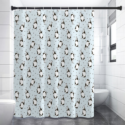 Cow Milk Bottle Pattern Print Premium Shower Curtain