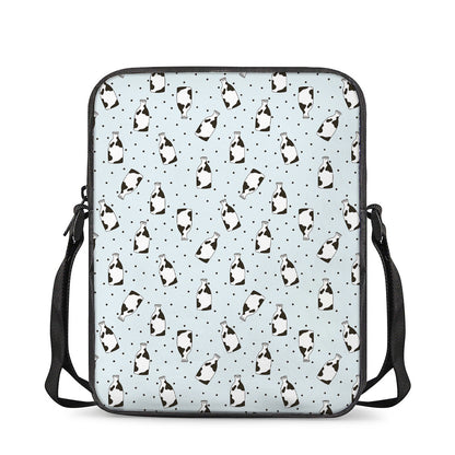 Cow Milk Bottle Pattern Print Rectangular Crossbody Bag