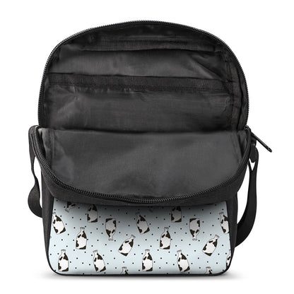 Cow Milk Bottle Pattern Print Rectangular Crossbody Bag