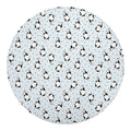 Cow Milk Bottle Pattern Print Round Blanket