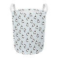 Cow Milk Bottle Pattern Print Round Laundry Basket