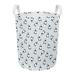 Cow Milk Bottle Pattern Print Round Laundry Basket