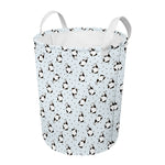 Cow Milk Bottle Pattern Print Round Laundry Basket