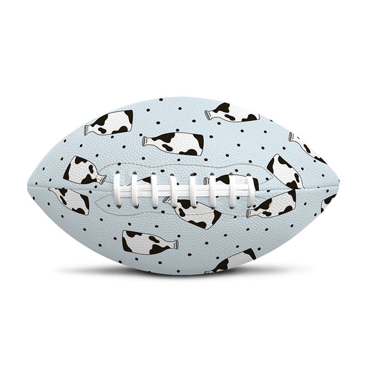 Cow Milk Bottle Pattern Print Rugby Ball