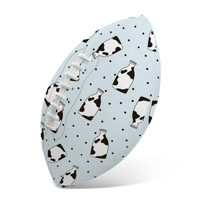 Cow Milk Bottle Pattern Print Rugby Ball