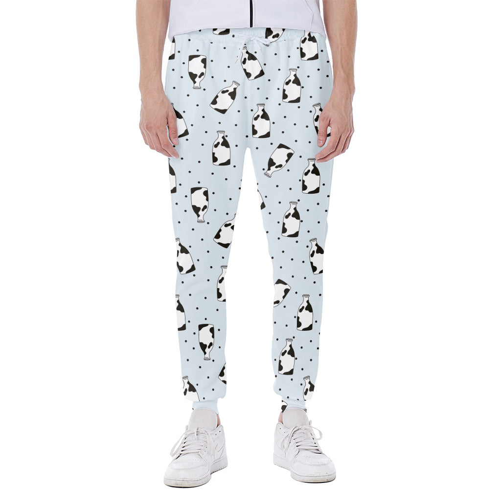 Cow Milk Bottle Pattern Print Scuba Joggers