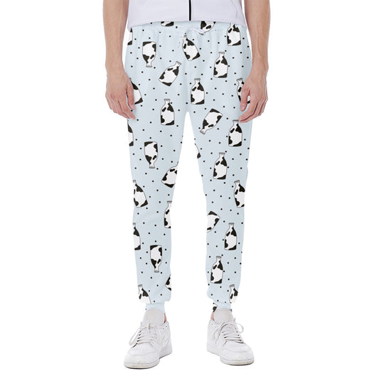 Cow Milk Bottle Pattern Print Scuba Joggers