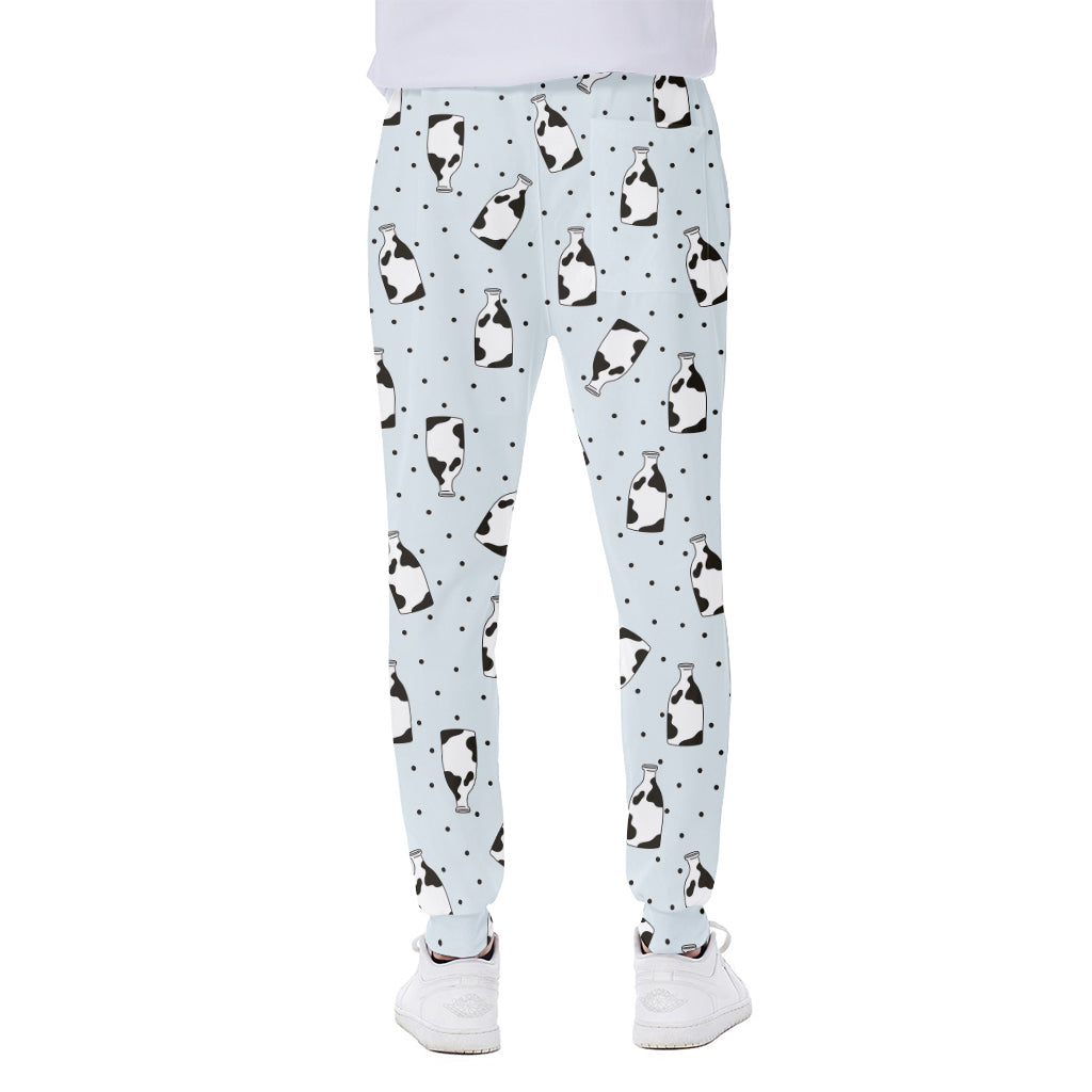 Cow Milk Bottle Pattern Print Scuba Joggers