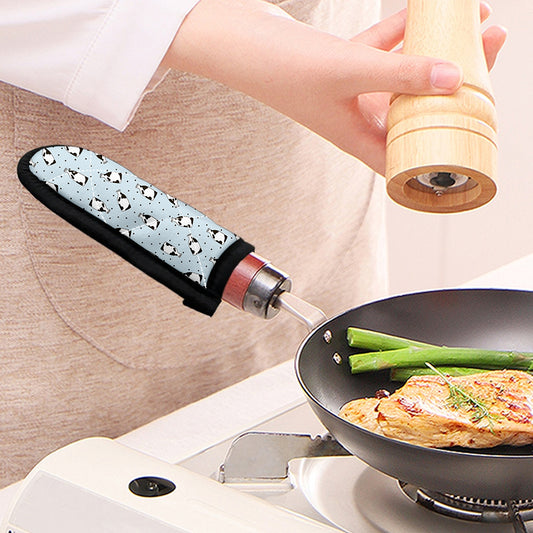 Cow Milk Bottle Pattern Print Skillet Handle Cover