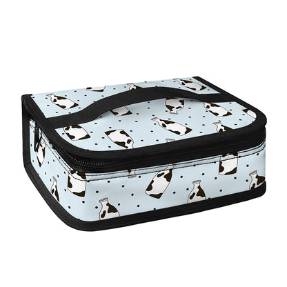 Cow Milk Bottle Pattern Print Small Lunch Bag