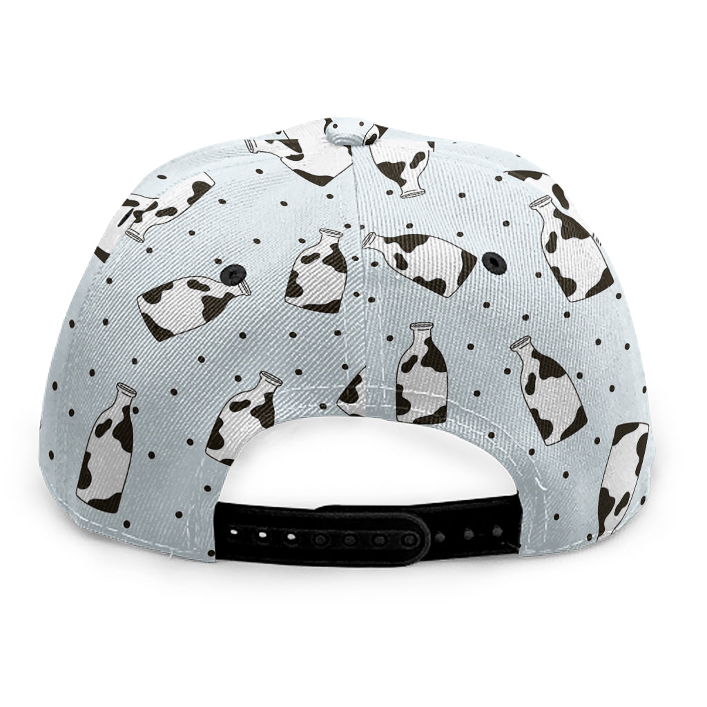 Cow Milk Bottle Pattern Print Snapback Cap