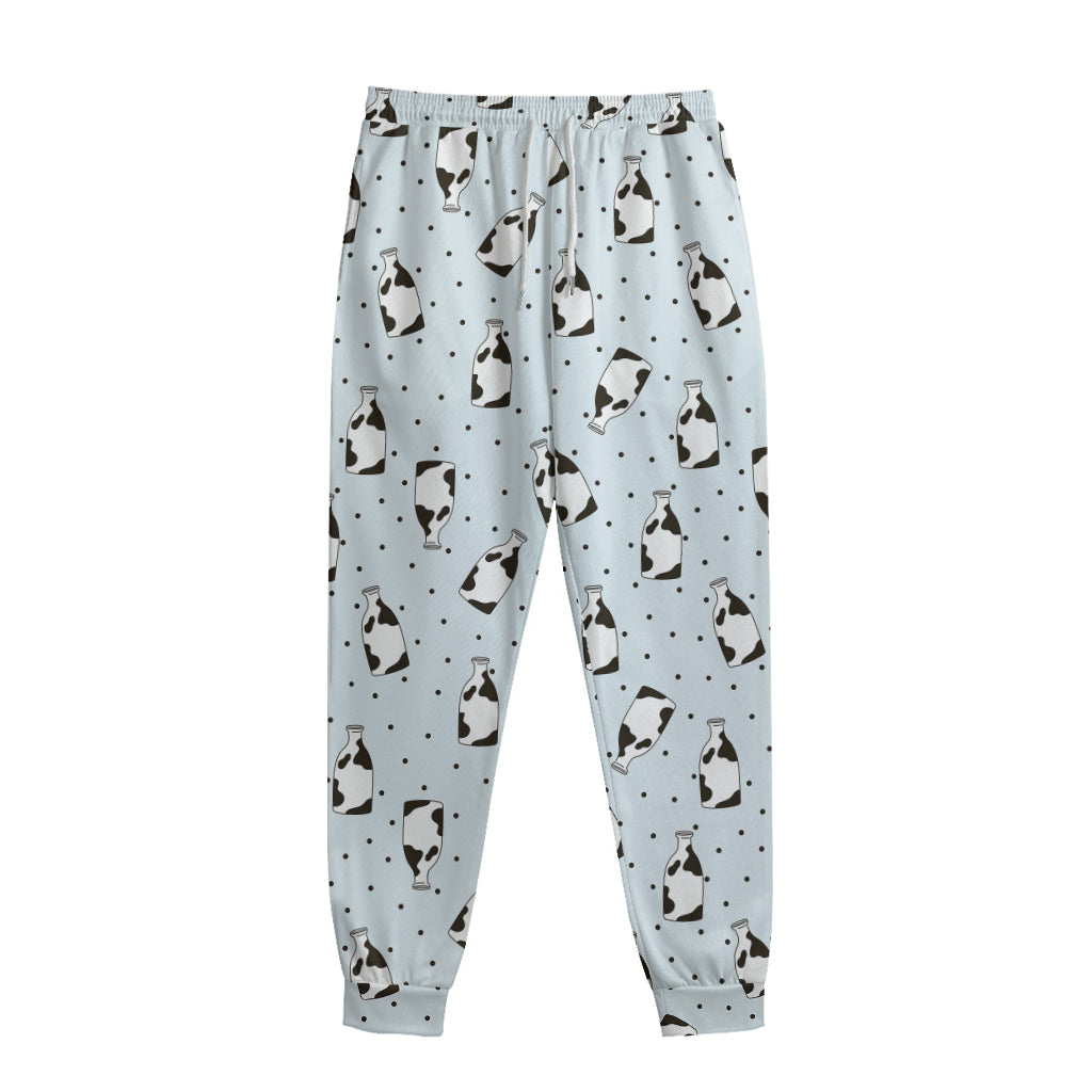 Cow Milk Bottle Pattern Print Sweatpants