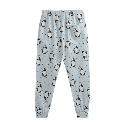 Cow Milk Bottle Pattern Print Sweatpants