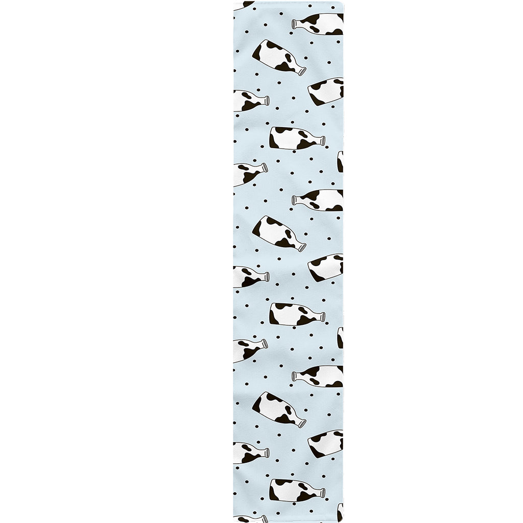 Cow Milk Bottle Pattern Print Table Runner