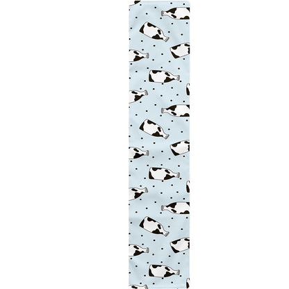 Cow Milk Bottle Pattern Print Table Runner