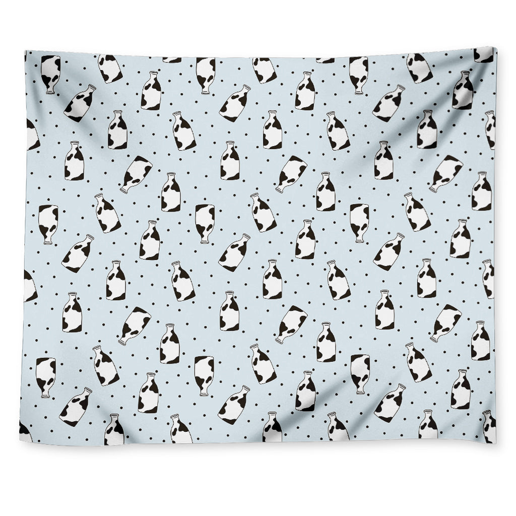 Cow Milk Bottle Pattern Print Tapestry