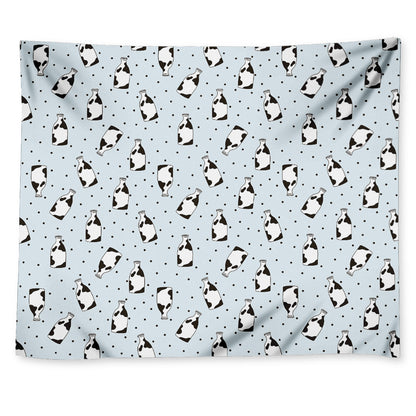 Cow Milk Bottle Pattern Print Tapestry