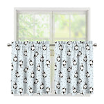 Cow Milk Bottle Pattern Print Tier Curtains