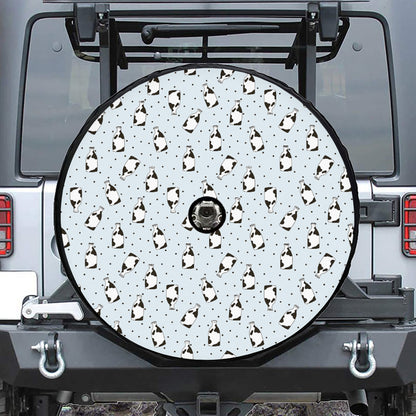 Cow Milk Bottle Pattern Print Tire Cover With Camera Hole