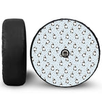 Cow Milk Bottle Pattern Print Tire Cover With Camera Hole