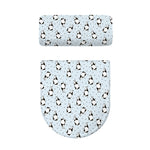 Cow Milk Bottle Pattern Print Toilet Lid And Tank Cover Set