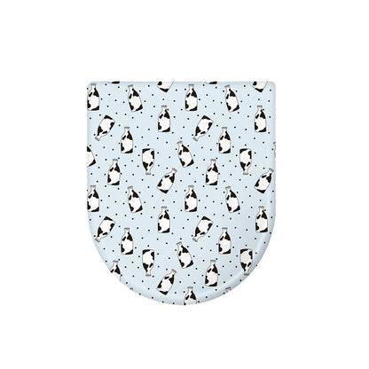Cow Milk Bottle Pattern Print Toilet Lid Cover