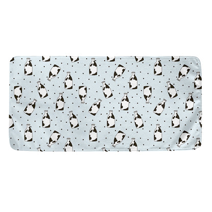 Cow Milk Bottle Pattern Print Towel