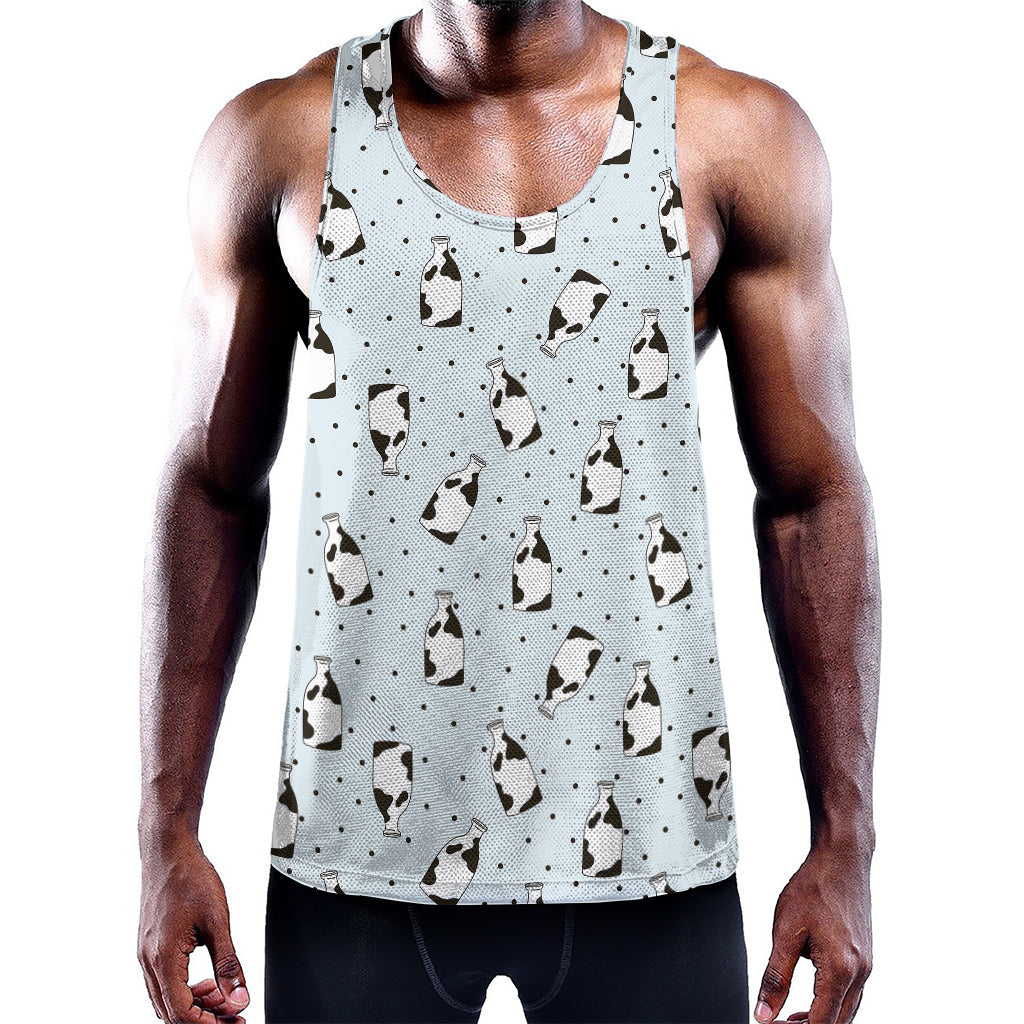 Cow Milk Bottle Pattern Print Training Tank Top