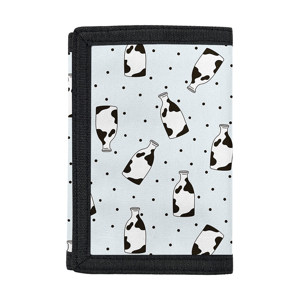 Cow Milk Bottle Pattern Print Trifold Wallet