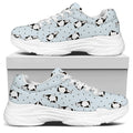 Cow Milk Bottle Pattern Print White Chunky Shoes