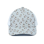 Cow Milk Bottle Pattern Print White Mesh Trucker Cap