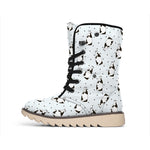 Cow Milk Bottle Pattern Print Winter Boots