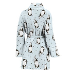 Cow Milk Bottle Pattern Print Women's Bathrobe