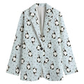 Cow Milk Bottle Pattern Print Women's Cotton Blazer