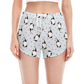 Cow Milk Bottle Pattern Print Women's Split Running Shorts