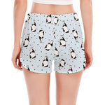 Cow Milk Bottle Pattern Print Women's Split Running Shorts