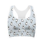 Cow Milk Bottle Pattern Print Women's Sports Bra