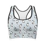 Cow Milk Bottle Pattern Print Women's Sports Bra