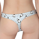 Cow Milk Bottle Pattern Print Women's Thong