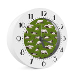 Cow On Green Grass Pattern Print Alarm Clock
