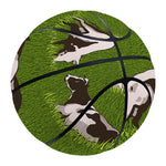 Cow On Green Grass Pattern Print Basketball