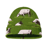 Cow On Green Grass Pattern Print Beanie