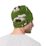 Cow On Green Grass Pattern Print Beanie