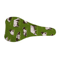 Cow On Green Grass Pattern Print Bicycle Seat Cover