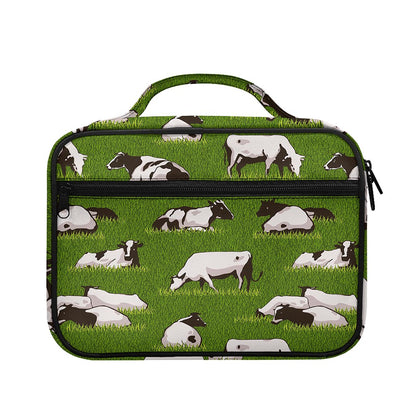 Cow On Green Grass Pattern Print Briefcase Bible Bag