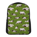 Cow On Green Grass Pattern Print Casual Backpack