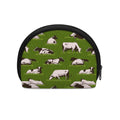 Cow On Green Grass Pattern Print Coin Purse