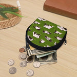 Cow On Green Grass Pattern Print Coin Purse